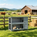 Large 2-Story Rabbit Hutch with Lockable Doors – view 2