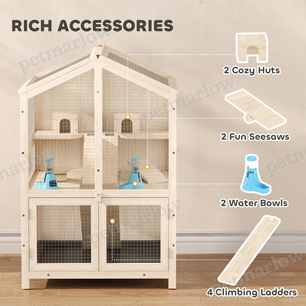 Large 3-Tier Hamster Cage with Pull-Out Tray and Openable Top – view 6