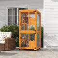Large Cat House on Wheels for 1-3 Cats – Orange / 990x840x280 mm