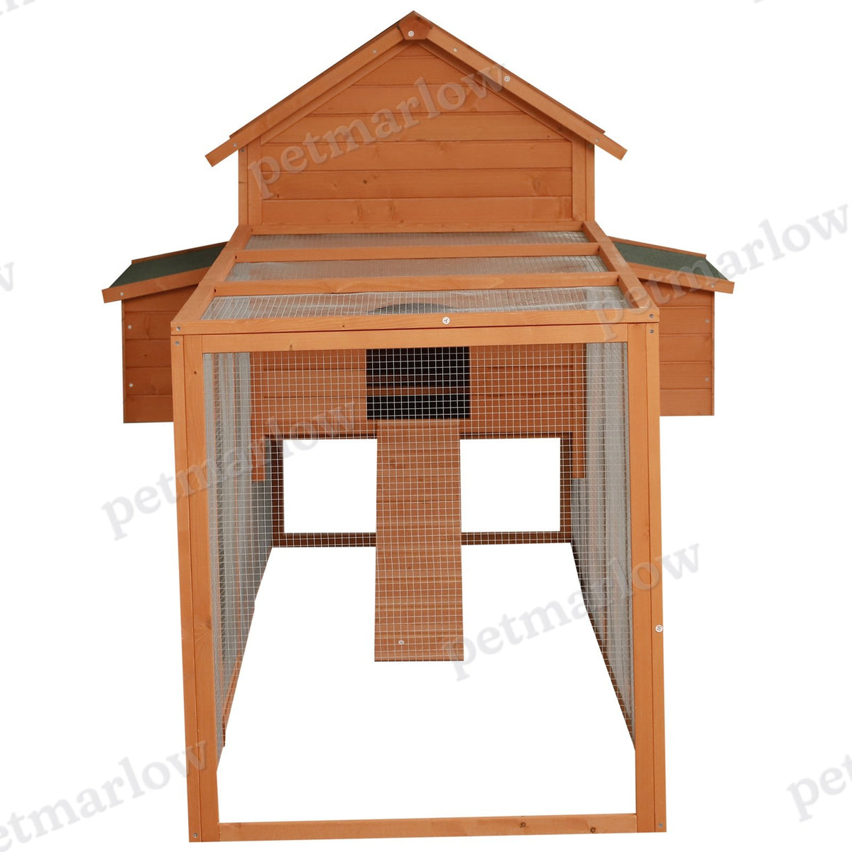 Large Chicken Coop with Nesting Box and Outdoor Run – view 4