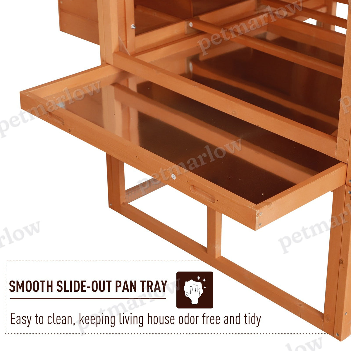 Large Chicken Coop with Nesting Box and Outdoor Run – view 5