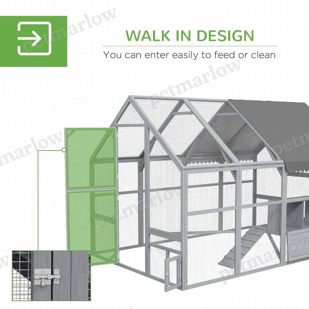 Large Chicken Coop with Nesting Box for 8-12 Chickens – view 6