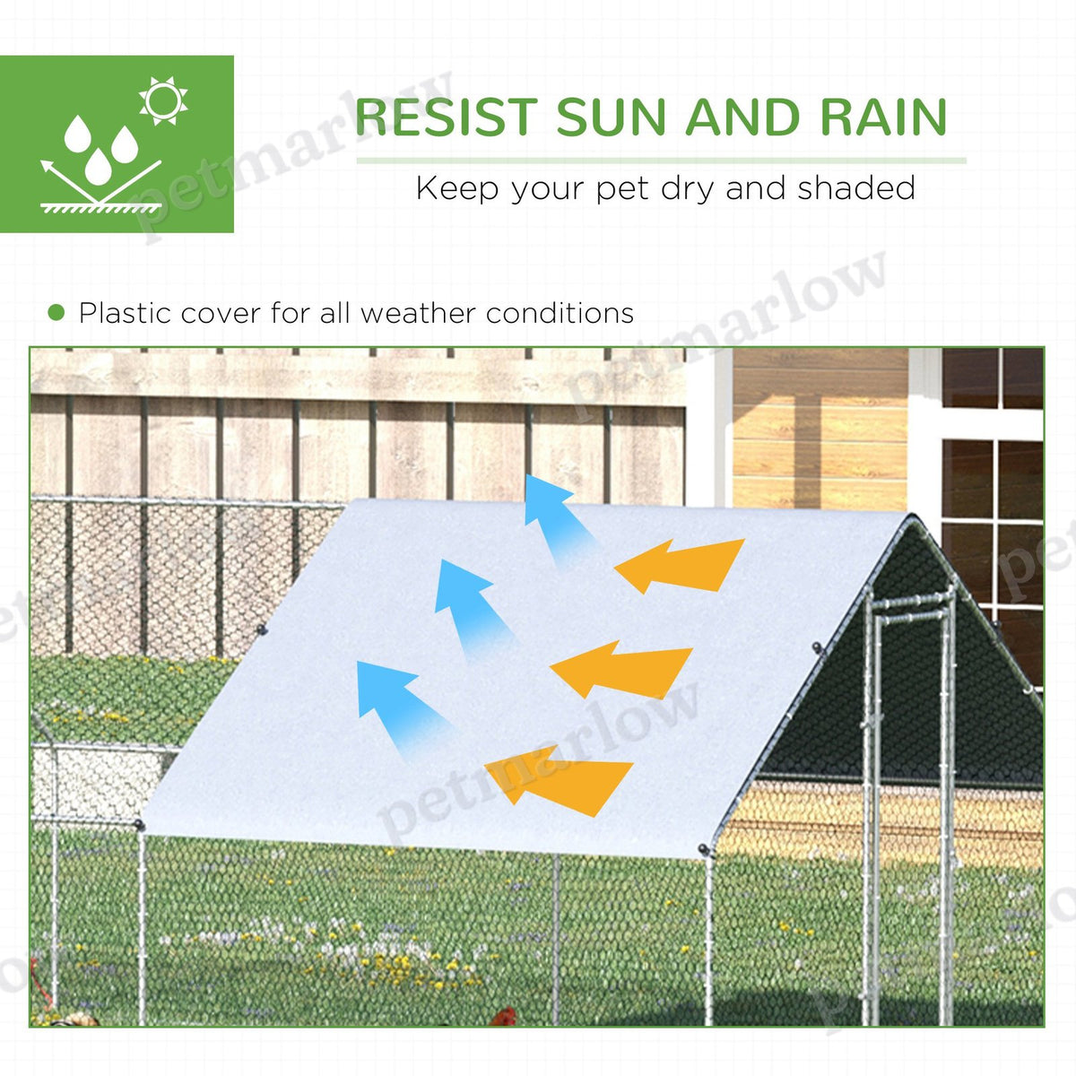 Large Chicken Coop with Waterproof Cover for Poultry – view 4