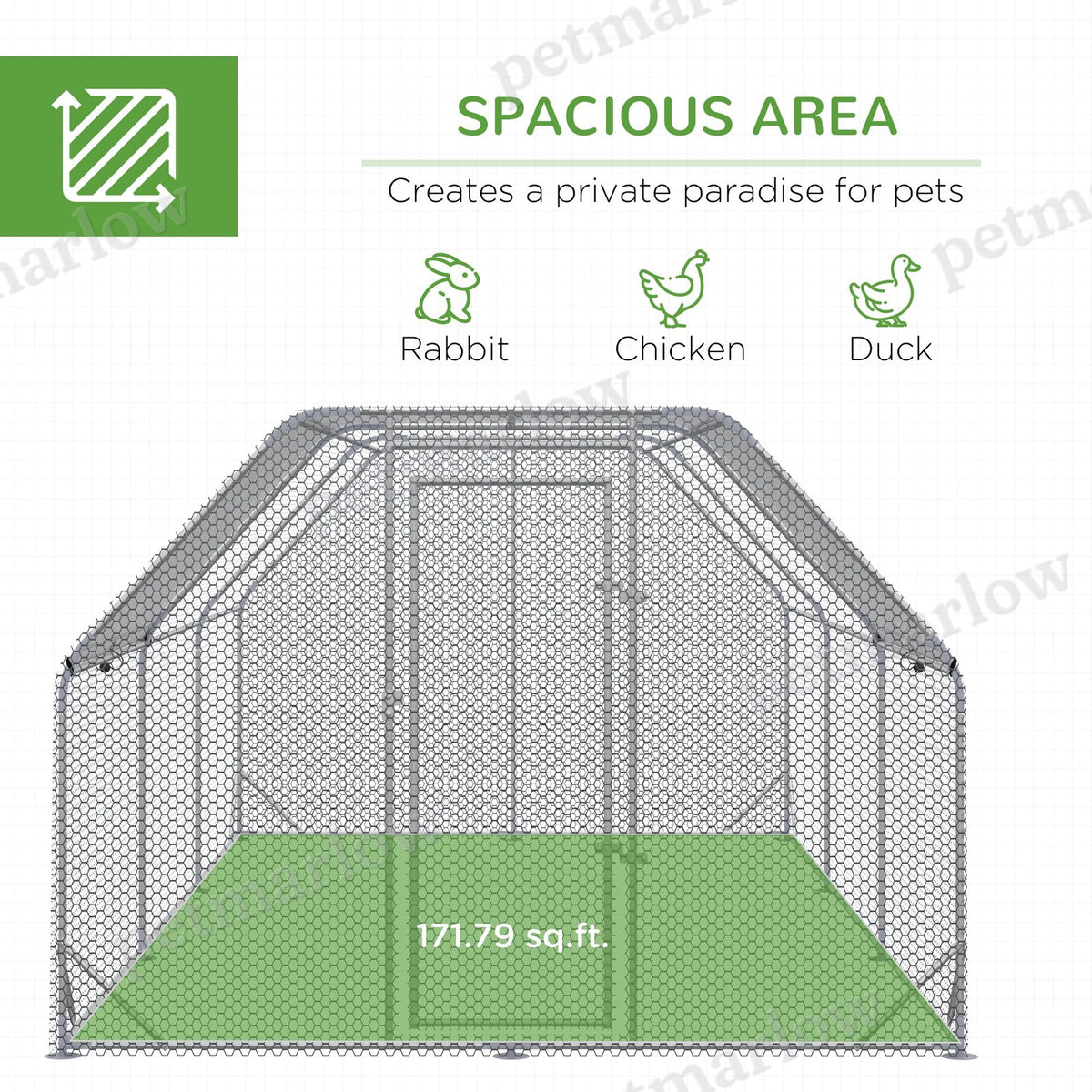 Large Chicken Coop with Waterproof Cover for Poultry – view 4
