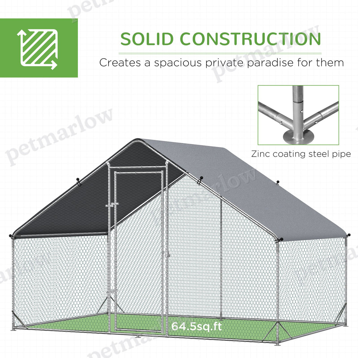 Large Chicken Coop with Waterproof Cover for Poultry – view 5