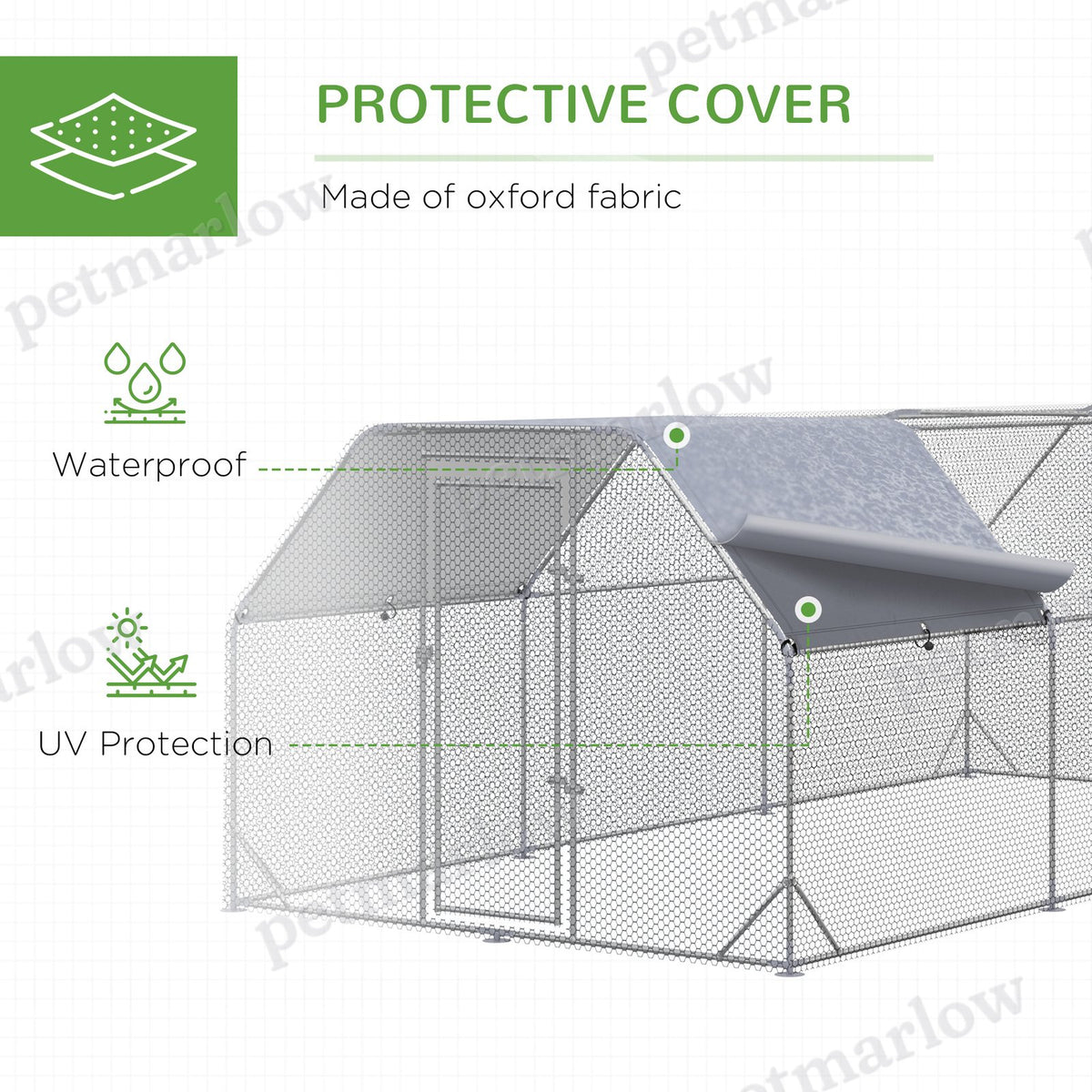 Large Chicken Coop with Waterproof Cover for Poultry – view 6
