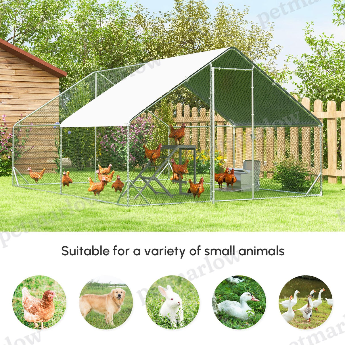 Large Chicken Coop with Waterproof Cover for Poultry – view 6