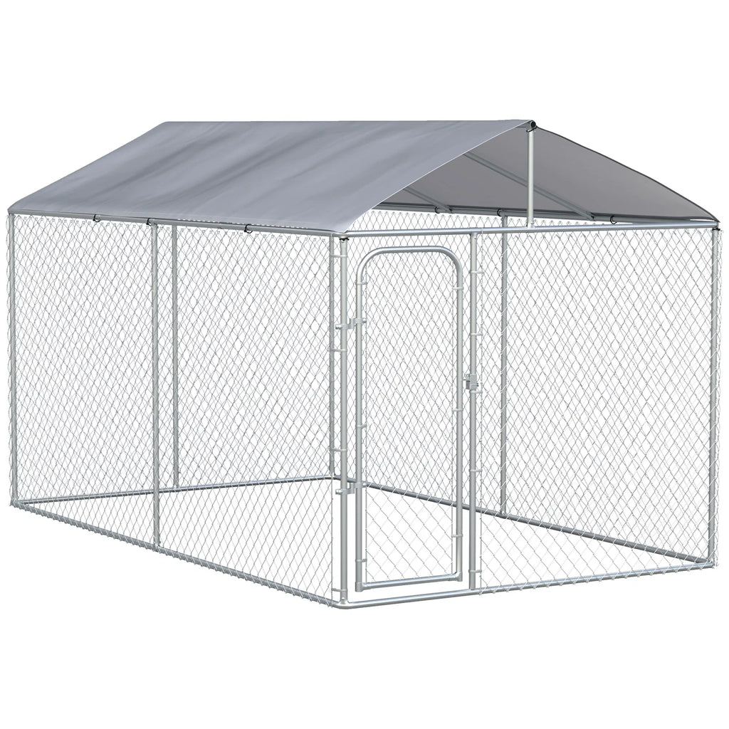 Large Dog Kennel Outdoor Playpen with Canopy Cover