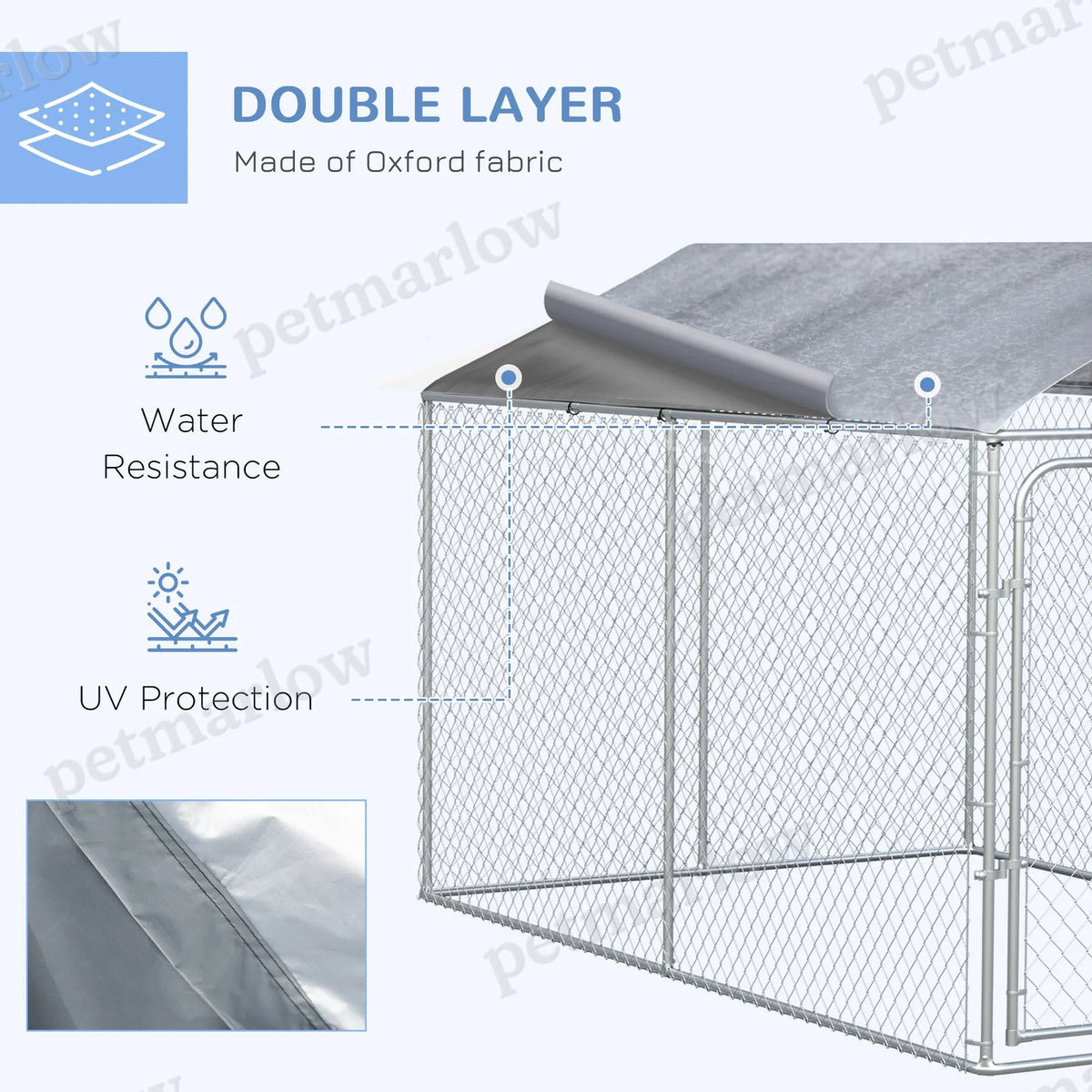 Large Dog Kennel Outdoor Playpen with Canopy Cover – view 5