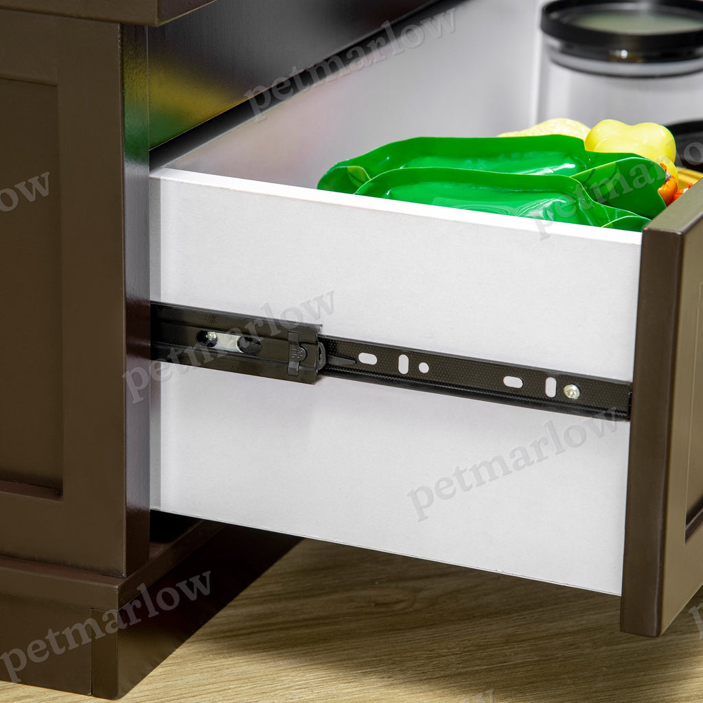 Large Elevated Dog Bowls with Storage Drawer for Easy Feeding – view 4