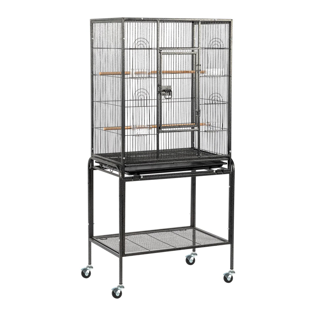 Large Flight Bird Cage with Rolling Stand for Small Birds