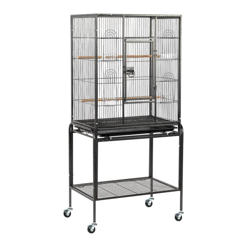 Large Flight Bird Cage with Rolling Stand for Small Birds – as picture