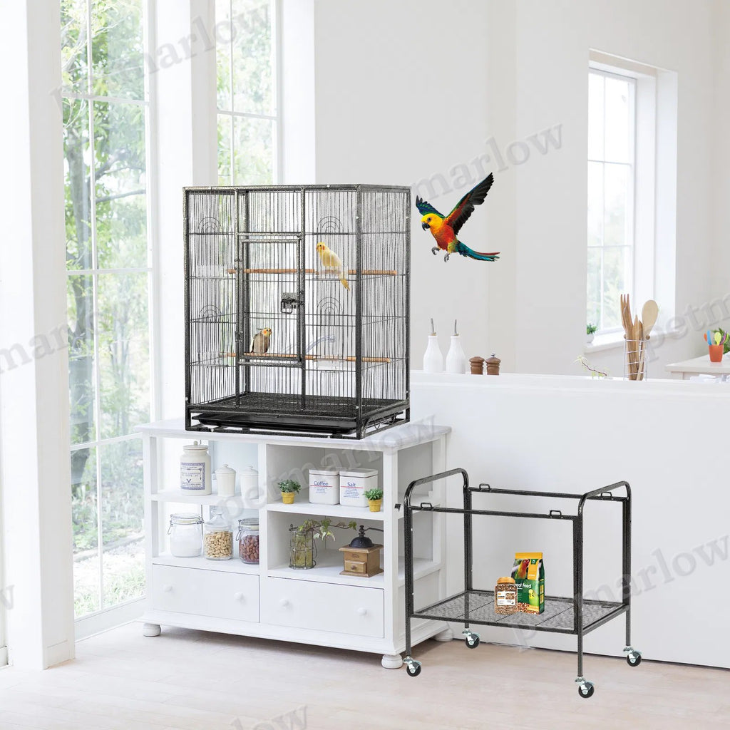 Large Flight Bird Cage with Rolling Stand for Small Birds – view 4