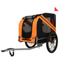 Large Folding Bike Trailer for Dogs – BlackOrange