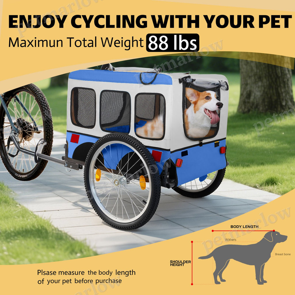 Large Folding Bike Trailer for Dogs - All-Terrain Design – view 3