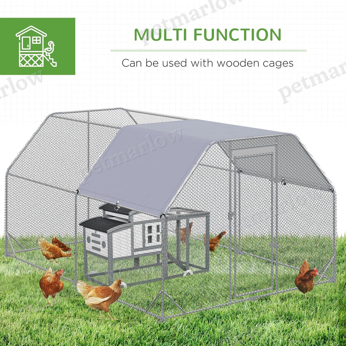 Large Metal Chicken Coop Cage for Small Animals – view 5