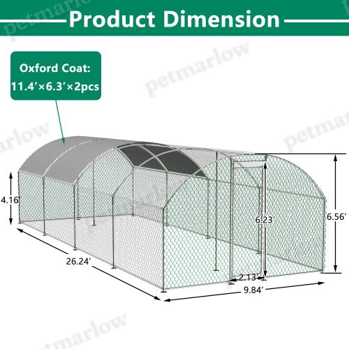 Large Metal Chicken Coop for Poultry Safety and Comfort – view 4