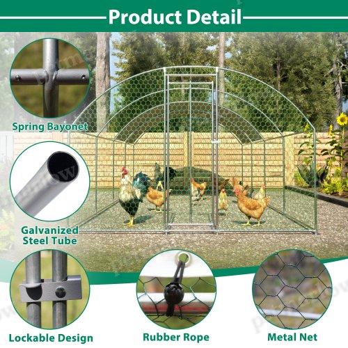 Large Metal Chicken Coop for Poultry Safety and Comfort – view 5