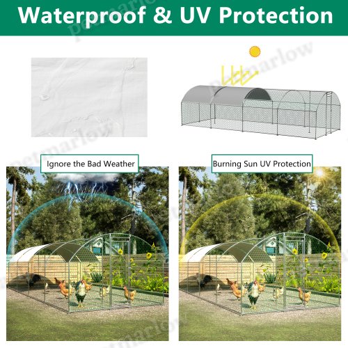 Large Metal Chicken Coop for Poultry Safety and Comfort – view 6