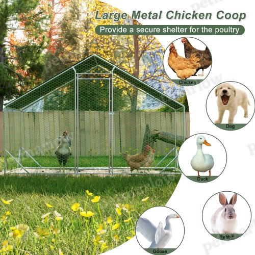 Large Metal Chicken Coop for Secure Outdoor Shelter – view 3