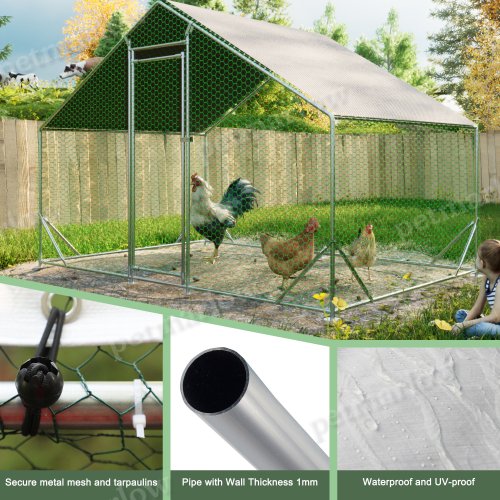 Large Metal Chicken Coop for Secure Outdoor Shelter – view 4