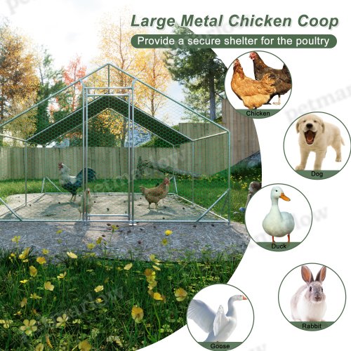 Large Metal Chicken Coop with Walk-In Design for Poultry – view 4