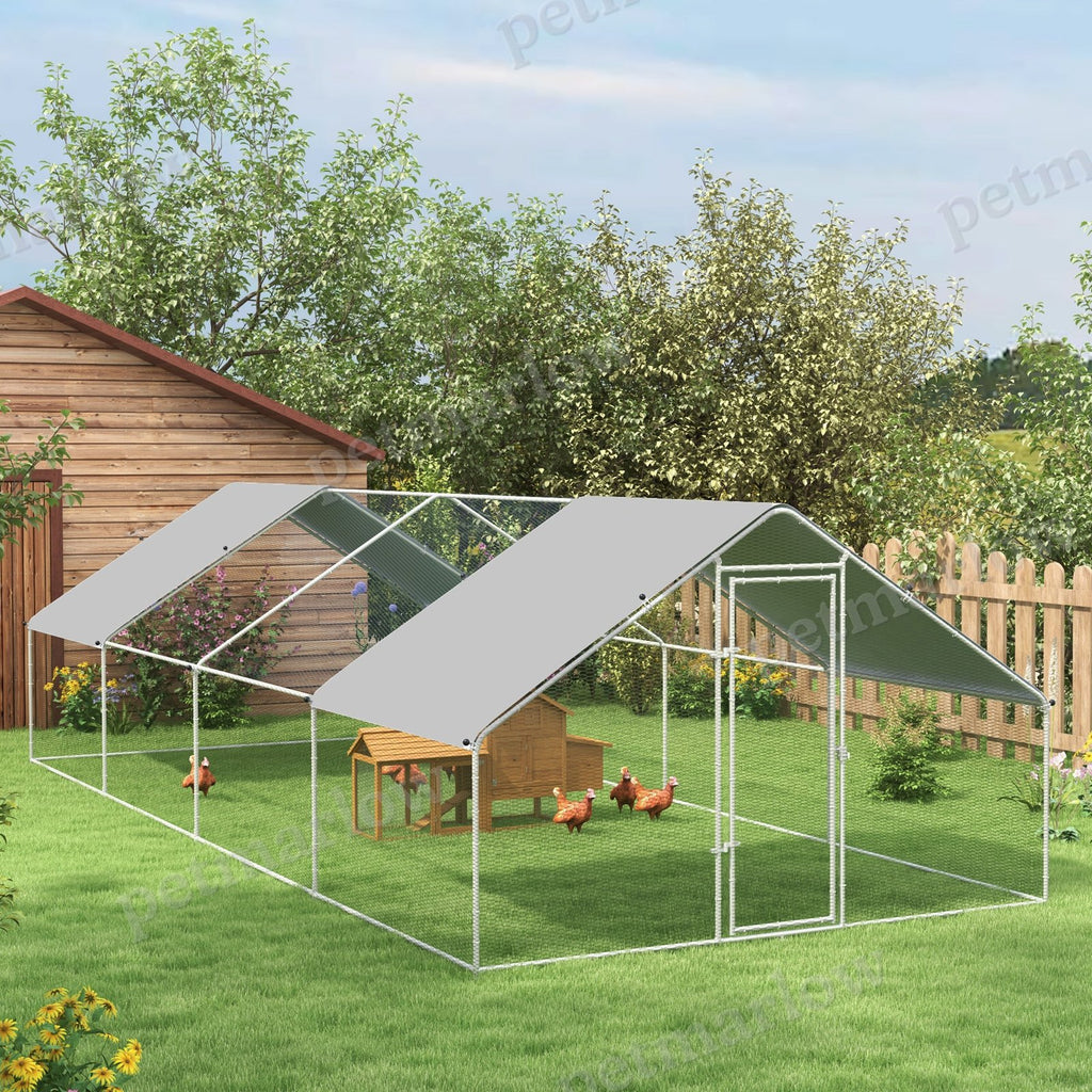 Large Metal Chicken Coop with Waterproof Cover – view 4