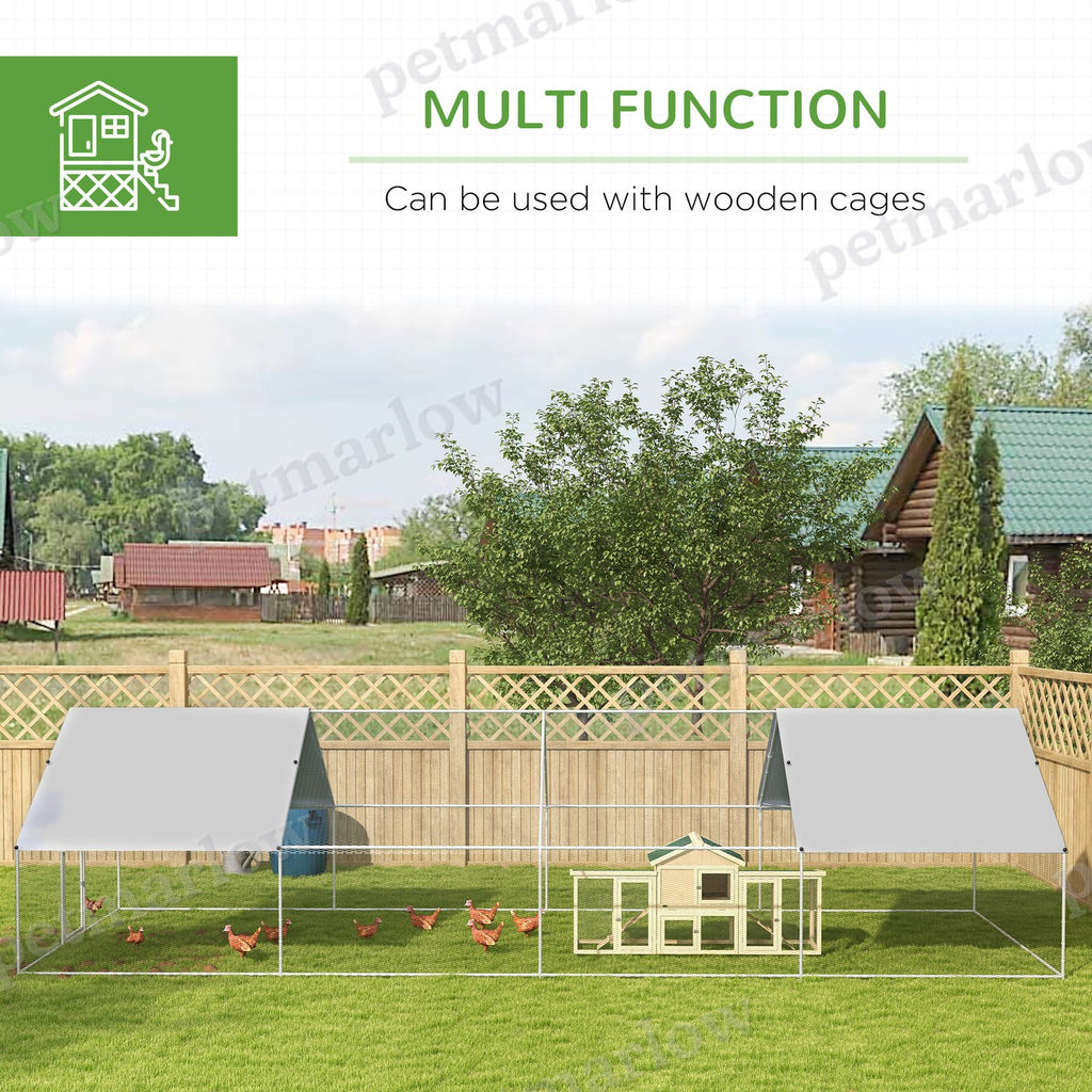 Large Metal Chicken Coop with Waterproof Cover – view 6
