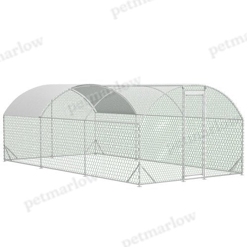 Large Metal Chicken Coop with Waterproof Cover for Poultry – view 6