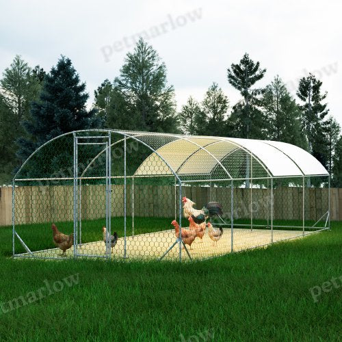 Large Metal Chicken Coop with Waterproof Cover for Poultry – view 6