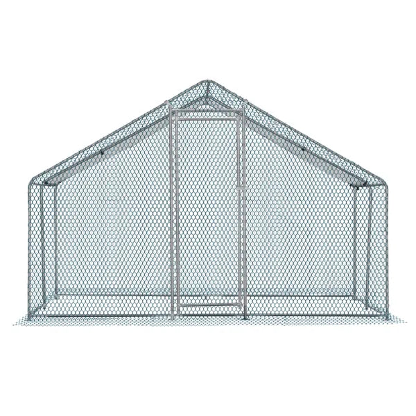 Large Metal Chicken Coop with Waterproof Cover