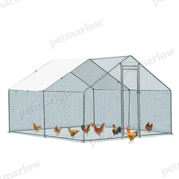 Large Metal Chicken Coop with Waterproof Cover – view 6