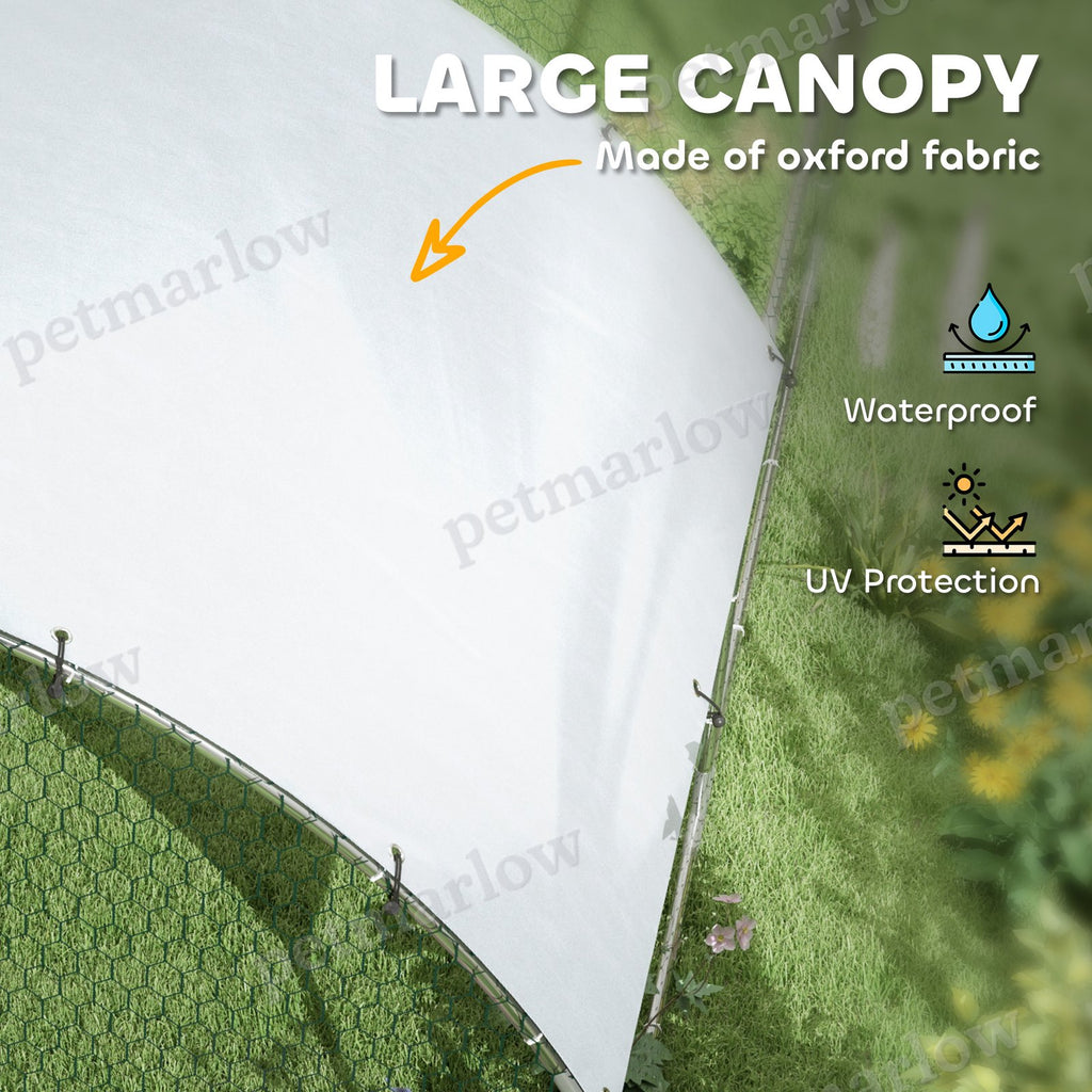 Large Metal Chicken Coop with Waterproof Cover for Small Animals – view 3