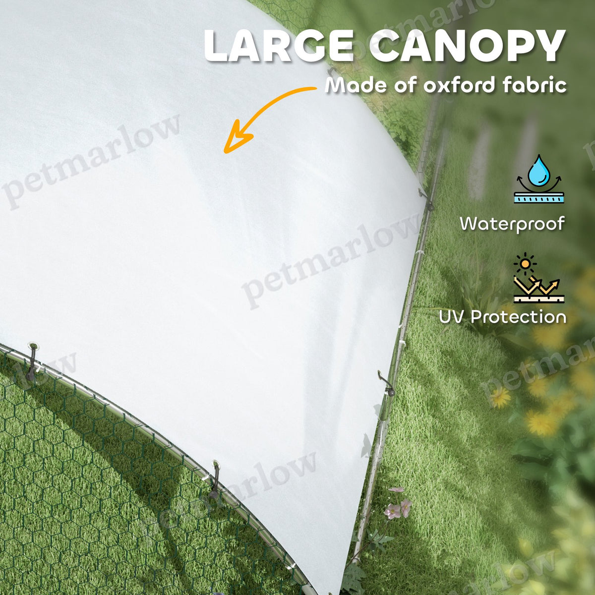 Large Metal Chicken Coop with Waterproof Cover for Small Animals – view 3