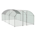 Large Metal Chicken Coop with Waterproof UV Cover