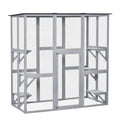 Large Outdoor Cat Enclosure for Safe Outdoor Fun – Grey
