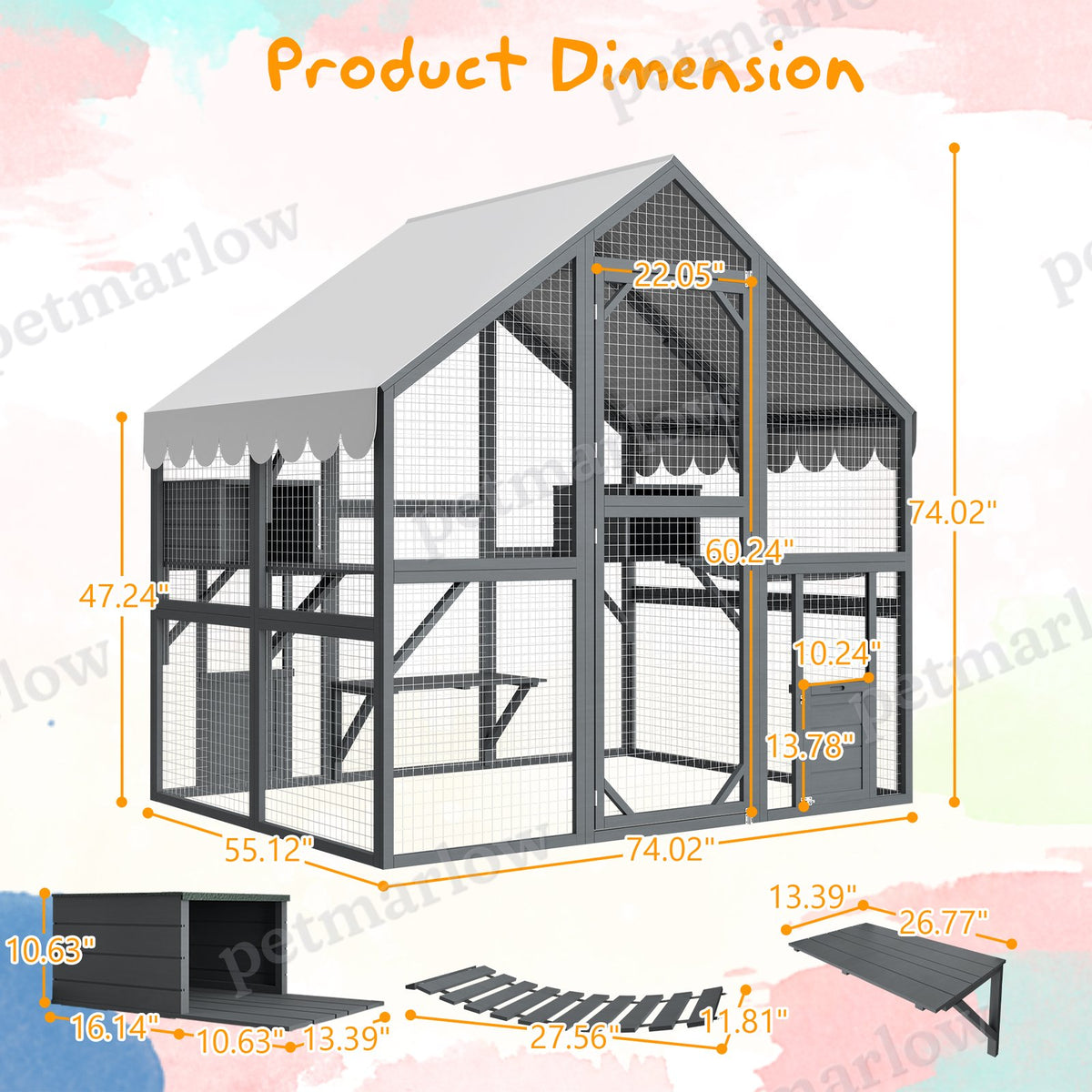 Large Outdoor Cat House with Cozy Resting Areas – view 5