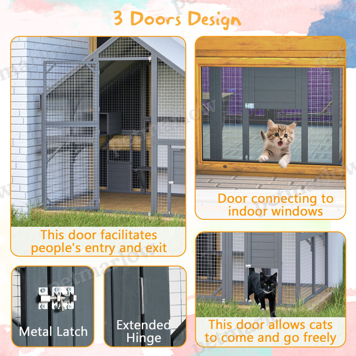 Large Outdoor Cat House with Cozy Resting Areas – view 6