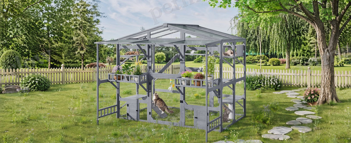 Large Outdoor Catio for Cats with Climbing Features – view 3