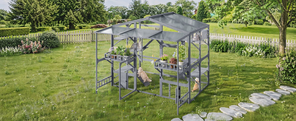 Large Outdoor Catio for Cats with Climbing Features – view 4