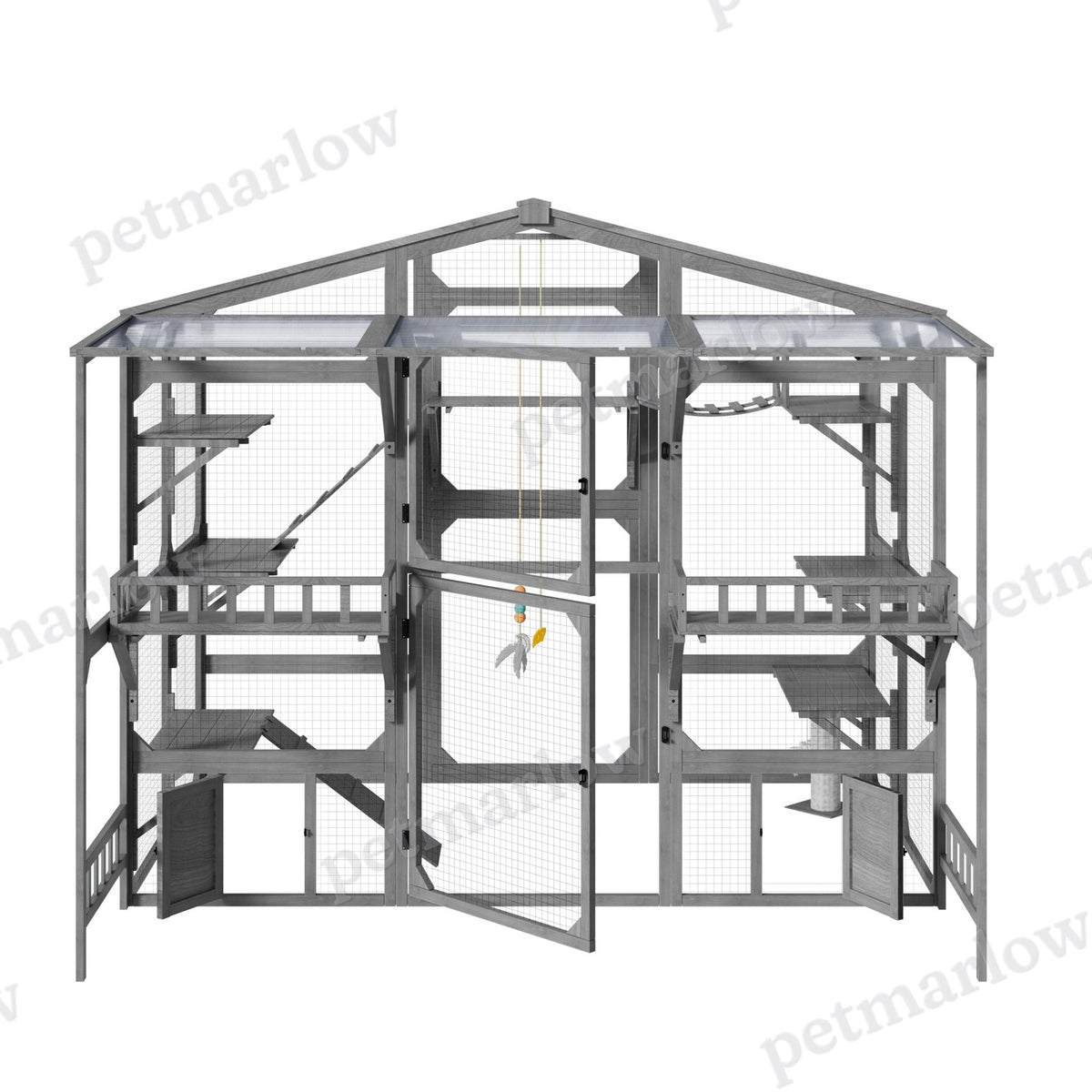 Large Outdoor Catio for Cats with Climbing Features – view 6