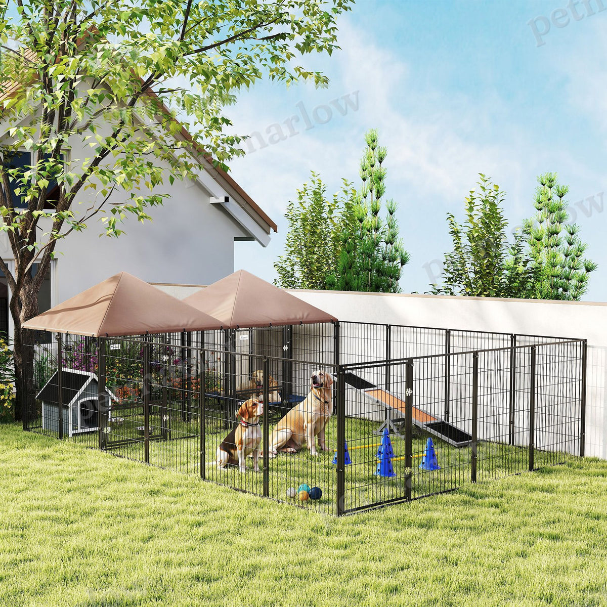 Large Outdoor Dog Kennel with Dual Rooms for Play and Privacy – view 3