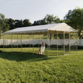 Large Outdoor Dog Kennel with Canopy for All-Weather Protection