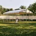 Large Outdoor Dog Kennel with Canopy for All-Weather Use