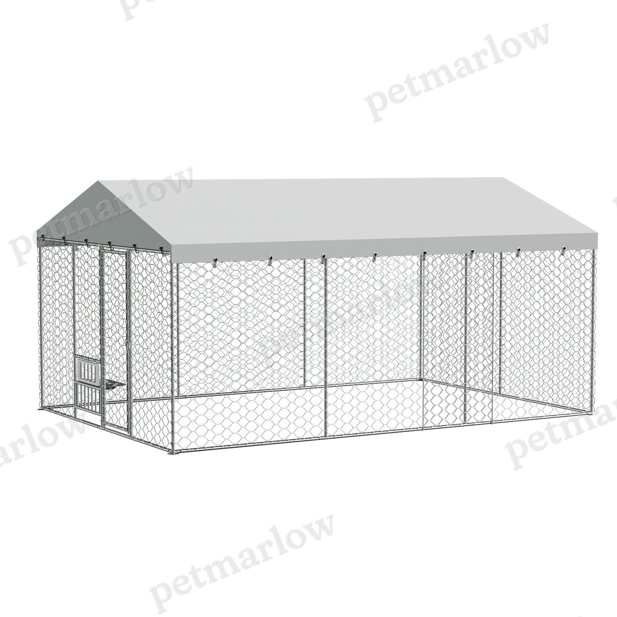 Large Outdoor Dog Kennel with Canopy for Comfort and Security – view 4