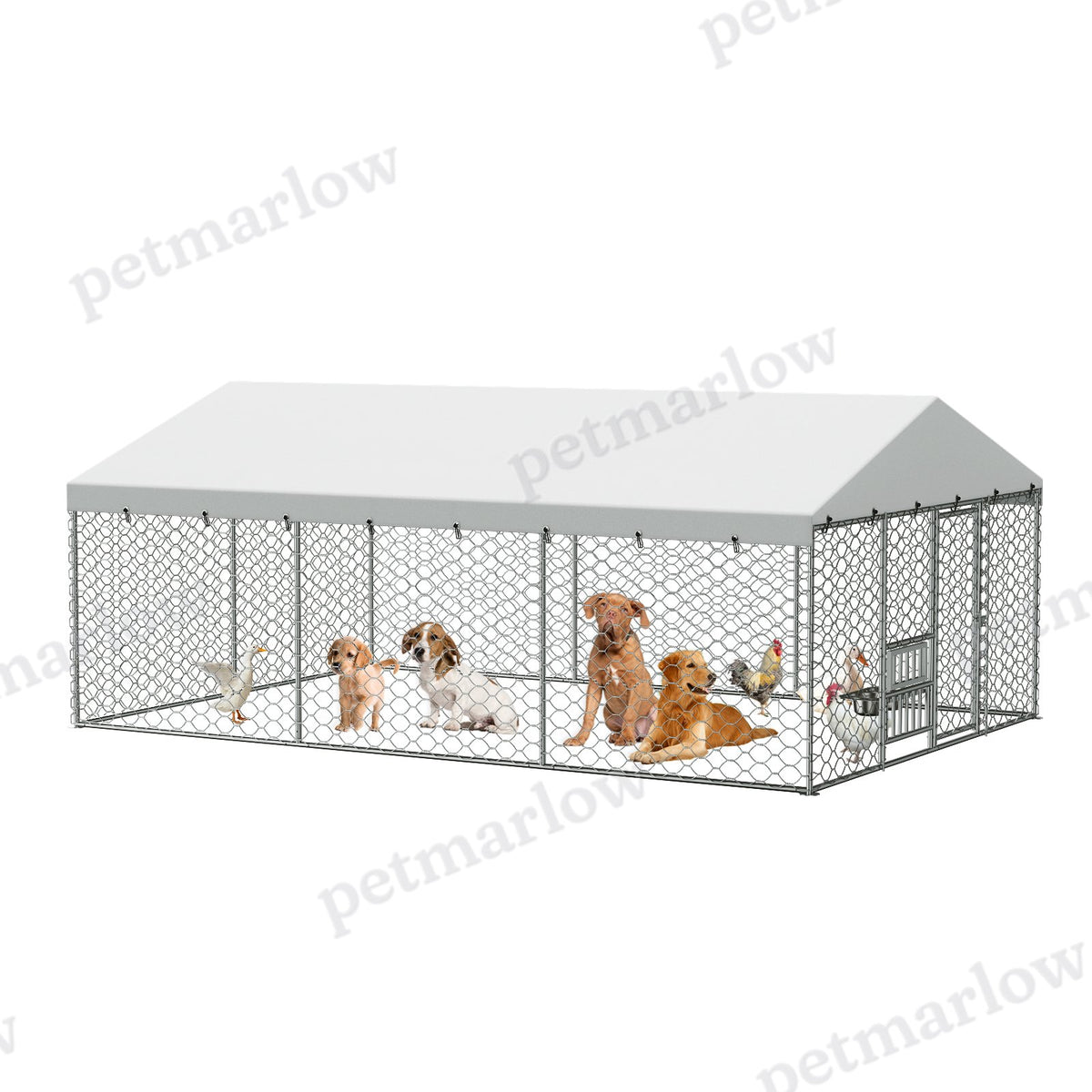 Large Outdoor Dog Kennel with Canopy for Comfortable Living Space – view 3