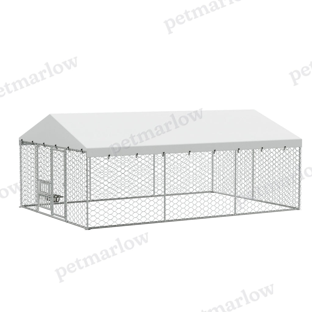 Large Outdoor Dog Kennel with Canopy for Comfortable Living Space – view 6
