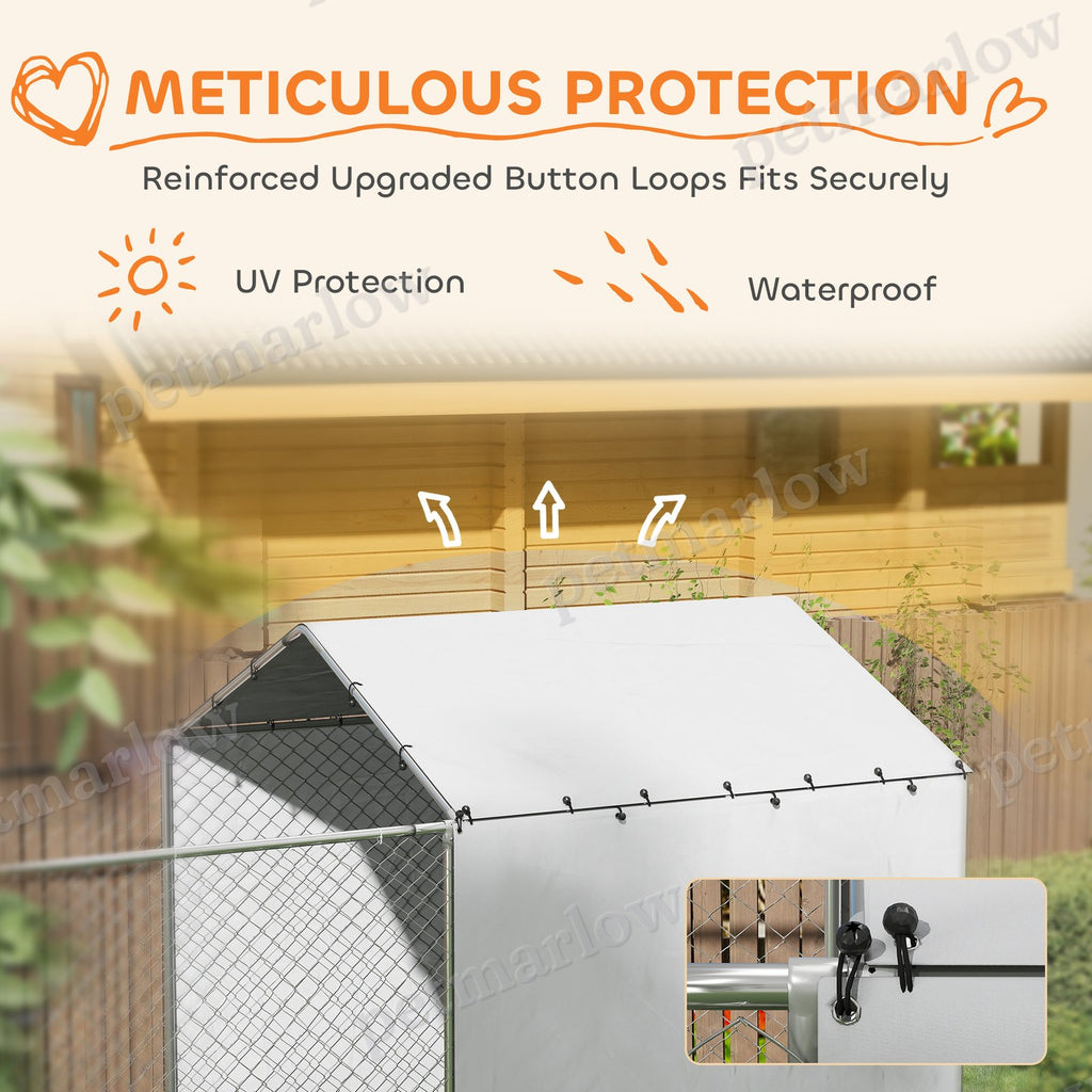 Large Outdoor Dog Kennel with Waterproof Cover – view 6
