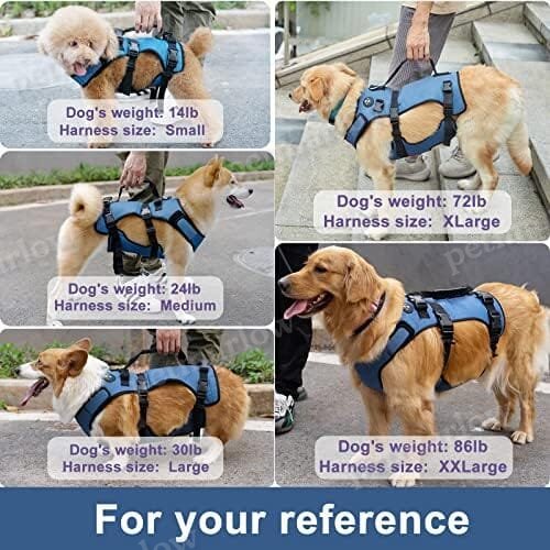 Large Pet Rehabilitation Lifts Vest Adjustable Breathable Straps for Old – view 5