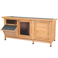 Large Rabbit Hutch With Outdoor Areas for Small Animals – Yellow / 1195x150x545 mm